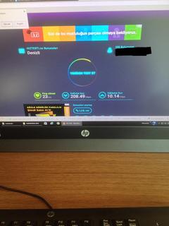  Kaldığım oteldeki İnternet hızı.