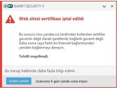  Web sitesi sertifikası iptal edildi sorunu