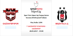 Gaziantepspor - Beşiktaş | STSL 33. Hafta | 28.05.2017 | 19.00