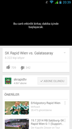  23 temmuz 2014 SK Rapid Wien vs. Galatasaray '' yasal '' yayın linki beyler