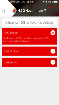 Iphone 7 Vodafone 4.5 G sorunu