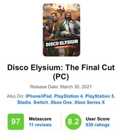 Disco Elysium: The Final Cut Resmi Türkçe yama sonunda bizlerle.. Oyunu güncellemeniz yeterli