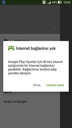  Play oyunlar bağlantı sorunu acil yardim