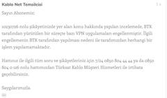 Türksat Kablonet VPN'leri blokluyor