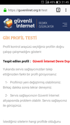 Güvenli İnternet Yandex Servislerini Engelliyor