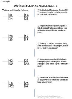 İLKOKULLAR İÇİN ETKİNLİK TEST VE UYGULAMALAR