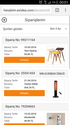  Evidea- Vals Zigon Sehpa 3lü 79.90TL