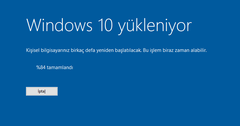 windows 1903 güncellemesi %84'te takıldı. lütfen yardım edin