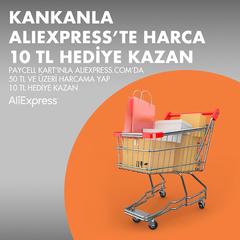 Paycell kart ile Aliexpress.com’da 50 TL alışverişine 10 TL hediye