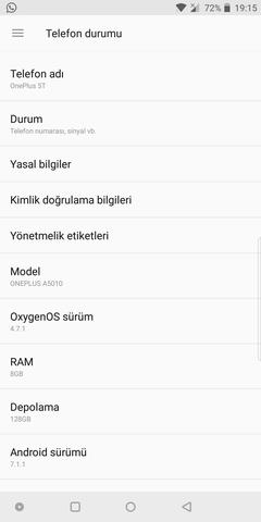 One Plus 5T Oreo Güncellemesi