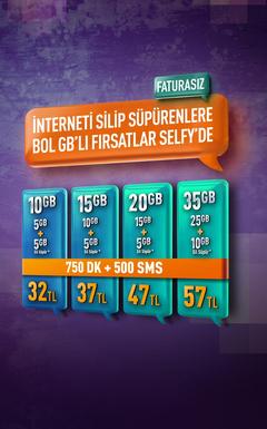 Türk Telekom Selfy Faturasız YENİ KAMPANYA (35 GB 57 TL) | DonanımHaber  Forum