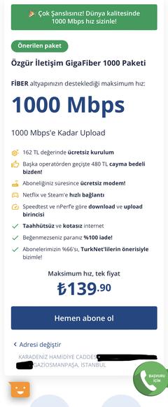 TurkNet GigaFiber Altyapı Haritası