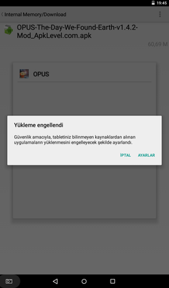  İnternetten .apk indirince açmıyor.