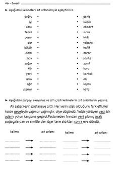 İLKOKULLAR İÇİN ETKİNLİK TEST VE UYGULAMALAR