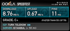 100 mbps hiz ile 24 saatte kac gb