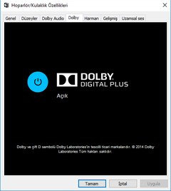 Realtek sürücüsü (Dolby Atmos, SRS, Harman Kardon)