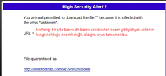 fortigate high securty alert sorunu!! 