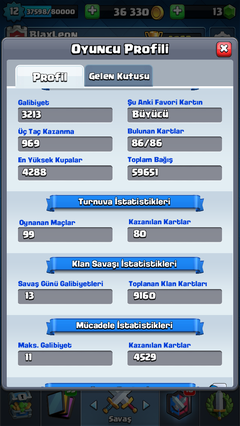 Satılık Clash Royale Hesabı