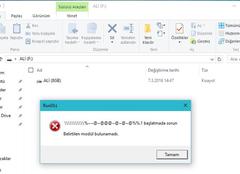  USB Açılmıyor - Modül Bulunamadı Hatası