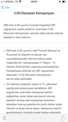 Turkcell Bip Ramazan Kampanyası ( İnternetiniz 2’ye Katlanıyor )