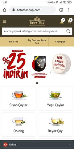 Beta tea shop ta %25 İndirim + türk kahvesi hediye
