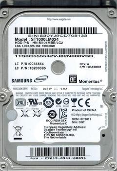 %100 sağlam testli 2,5" Samsung 1TB Hard disk