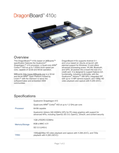  Dragonboard 410c temini (toplu sipariş vermek)