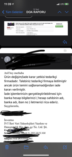 Arızalı Ekran kartı gönderen İnventus ve Vektron Rezilliği