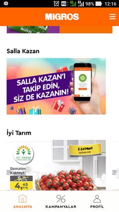 Migros salla kazan basladi