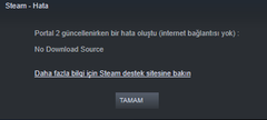 steam no download source hatası  ve başka bir hata