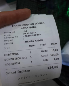 EKREM COŞKUN ET DÖNER 120GR 10 TL DENEMEYEN KALMASIN