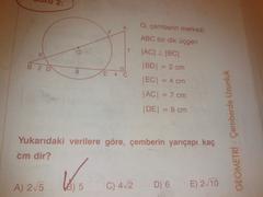  Çemberde Uzunluk Soruları 5 Adet (Simetriden)