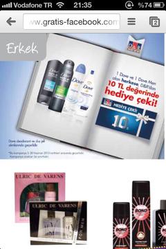  Gratis'te 2 adet DOVE ürün(~12tl) alana D&R 10tl çek hediye!!