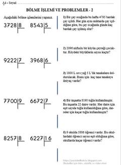 İLKOKULLAR İÇİN ETKİNLİK TEST VE UYGULAMALAR