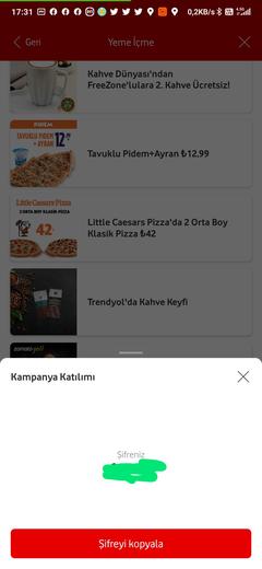 Vodafone yemeksepeti 10 TL kupon veriyor alt limit  yok  (skt 31 Ağustos 2020)