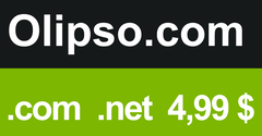  www.olipso.com .Com, .Net 4,99 $ üzerinden domain satışı yapıyor