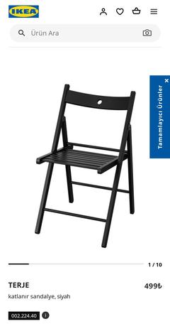 Ikea Terje Katlanabilir Sandalye 500 | DonanımHaber Forum