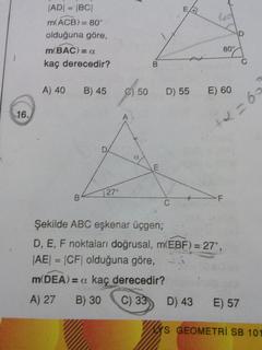  7 Tane Üçgende Açı Sorusu