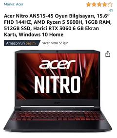Acer Nitro 5 Rtx 3060 vs Lenovo İdeaPad Gaming 3 Rtx3060 İkiside 17.4999 TL Sizce Hangisi ?