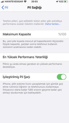 APPLE IPHONE PİL SAĞLIĞI  [ANA KONU]