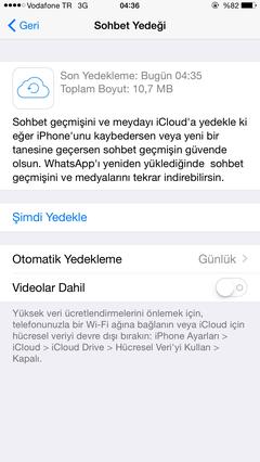  Whatsapp icloud yedekleme yapmıyor