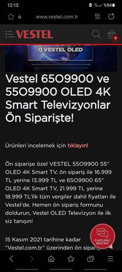 VESTEL QLED TV - ÇIKTI