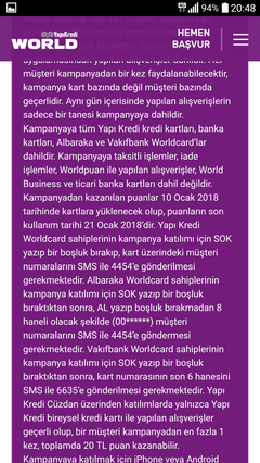 Yapı kredi şok 3×50 20 tl puan mobil ödeme ile yapılırsa 50 tl puan