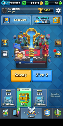 Clash royale klan arıyorum 12 lvl