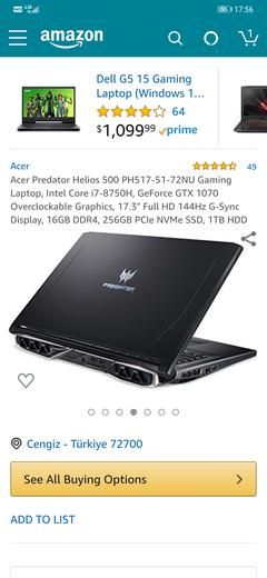 Alienware 17 r5 vs Acer helius 500