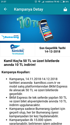 Kamilkoc 50 Ye 10 Indirim Bkm