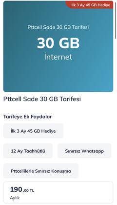 Pttcell’in Yeni Faturalı Sade - Faturasız Sade Tarifeleri/Paketleri Sizlerle!