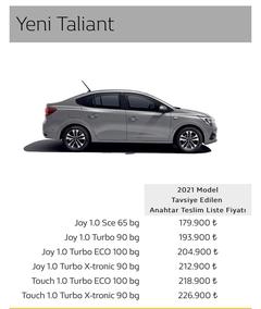 Renault Taliant Türkiye fiyatı belli oldu!