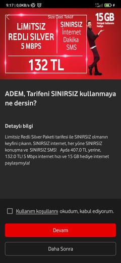 Vodafone Limitsiz Tarifeler! (ANA KONU)