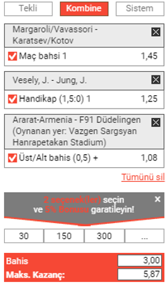 Rolling 9 set başlangıç 3 tl bitiş 1,5 bin tl.